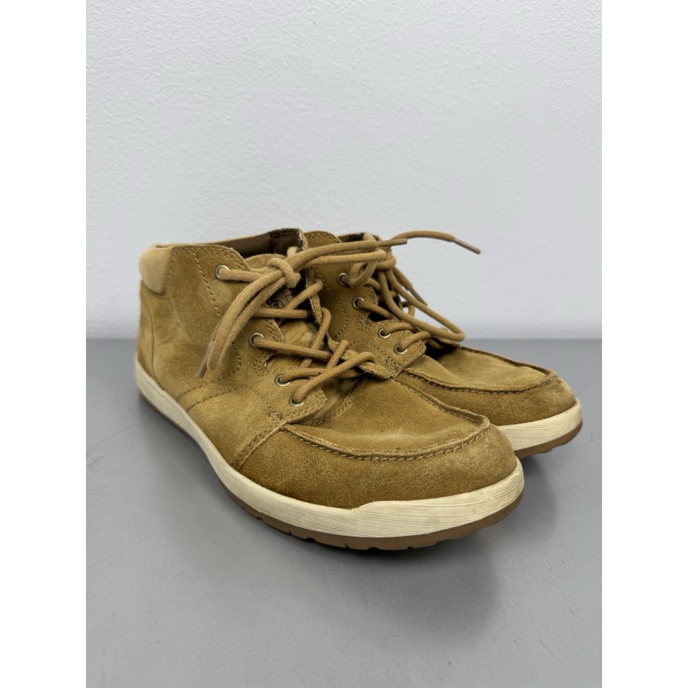 North Face Boots Mens 9.5 Tan Brown Seude Leather Ballard Evo Chukka Trail Hiker